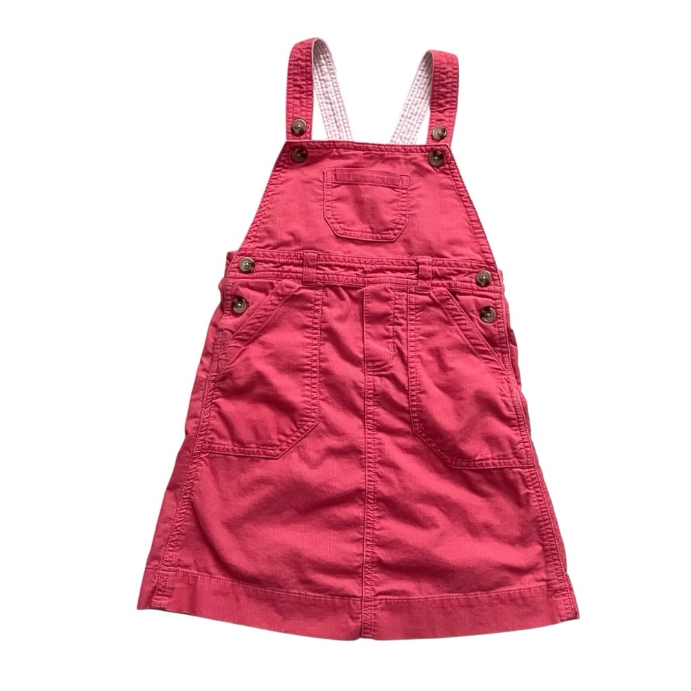 Ralph Lauren Vintage Girls Pink Corduroy Jumper Mini Dress Preppy Cotton Size 5